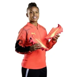 PUMA Ultra Ultimate FG/AG Fearless - Rot/Grün/Schwarz Damen -HEXA KLEIDUNG SHOP 15a04e3e1b71