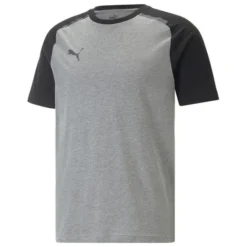 PUMA T-Shirt TeamCUP Casuals - Grau/Schwarz