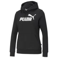 PUMA Hoodie Essentials - Schwarz/Weiß Damen