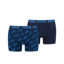 PUMA Boxer Shorts AOP 2-er Pack - Blau/Navy
