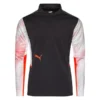 PUMA Trainingsshirt IndividualCUP 1/4 Reißverschluss Spectra - Asphalt/Rot