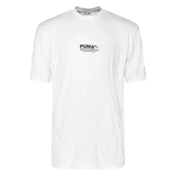 PUMA Avenir Crinkle T-Shirt - Weiß/Schwarz