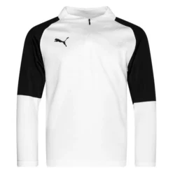 PUMA Trainingsshirt Cup 1/4 Reißverschluss Core - Weiß/Schwarz Kinder