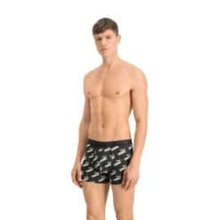 PUMA Boxer Shorts AOP 2-er Pack - Schwarz/Weiß -HEXA KLEIDUNG SHOP 7e91128ce482