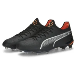 PUMA King Ultimate FG/AG Eclipse - Schwarz/Silber/Orange