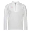 PUMA Trainingsshirt IndividualFINAL 1/4 Reißverschluss - Weiß Kinder