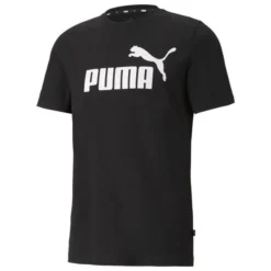 PUMA T-Shirt Essentials Logo - Schwarz/Weiß