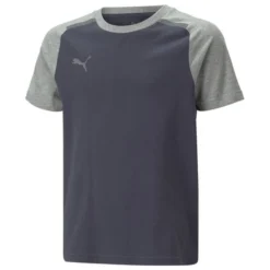 PUMA T-Shirt TeamCUP Casuals - Blau/Grau Kinder