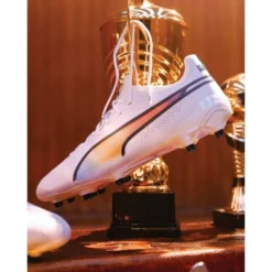 PUMA King Ultimate FG/AG Icon - Weiß/Schwarz/Pele Yellow/Rickie Orange LIMITED EDITION -HEXA KLEIDUNG SHOP de0dd6a466dd