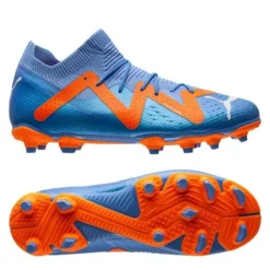 PUMA Future Pro FG/AG Supercharge - Blau/Weiß/Orange Kinder