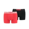 PUMA Boxer Shorts Logo 2-er Pack - Rot/Schwarz -HEXA KLEIDUNG SHOP ea63215ce7b0