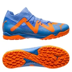 PUMA Future Match + Mid TT Supercharge - Blau/Weiß/Orange Kinder