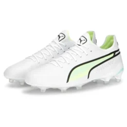 PUMA King Ultimate FG/AG Pursuit - Weiß/Schwarz/Fast Yellow/Electric Peppermint Damen