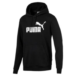 PUMA ESS Hoody TR Big Logo Herren Sweatshirt Kapuzenpullover 851745 Schwarz