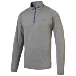 Puma Golf Solid 1/4 ZIP POPOVER Sweater Pullover Dry Cell Grau