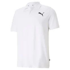 PUMA Herren ESS Pique Polo Shirt Weiss 586674 52
