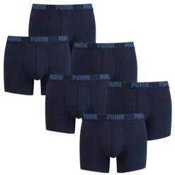 6 Er Pack Puma Boxer Boxershorts Men Herren Unterhose Pant Unterwäsche NAVY