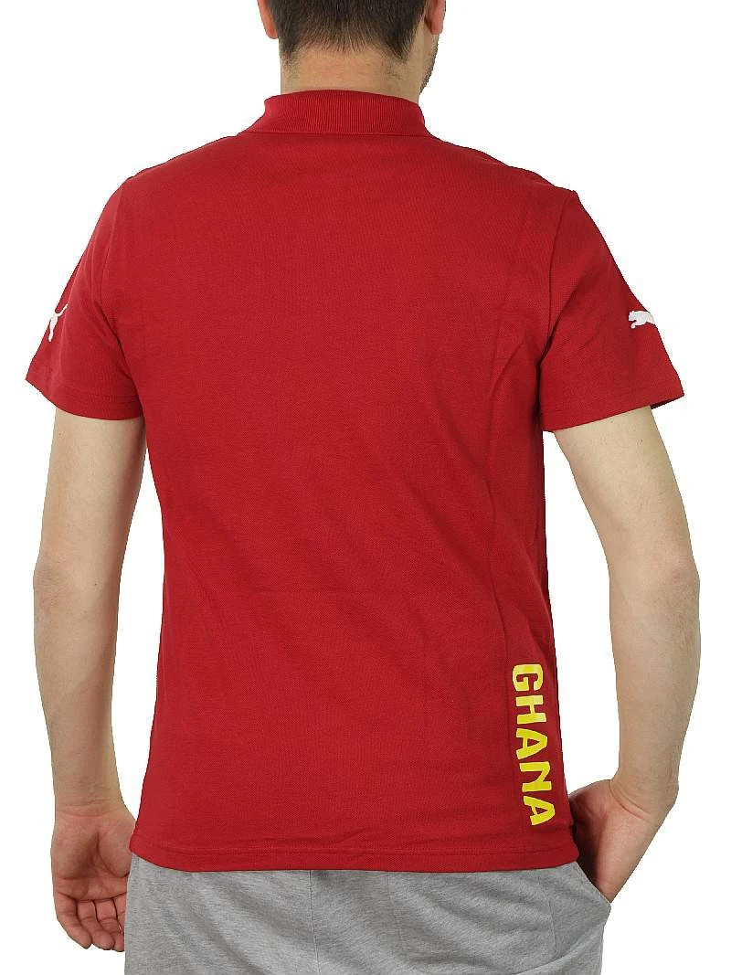 Puma Ghana Hoped Polo Herren Rot Gelb Fußball 744667 05 4 Puma Ghana Hoped Polo Herren Rot Gelb Fußball 744667 05 – Bild 2